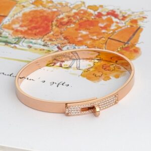 Hermes Kelly Bracelet Rose Gold Daimonds Size SH