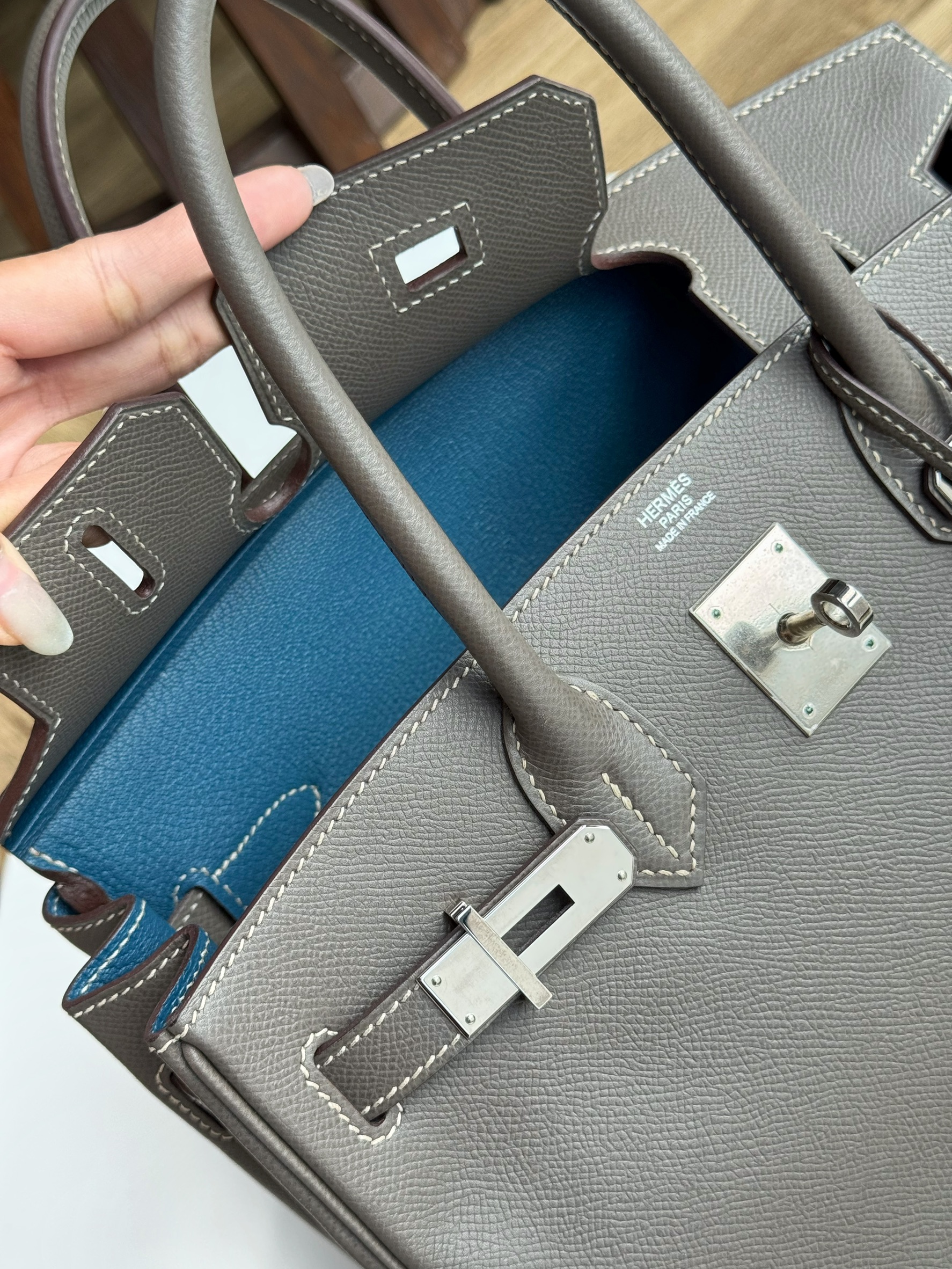Hermes Birkin 30 Etain - Image 2